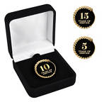 View larger image of Anniversary Lapel Pin - Years of Service Black and Gold
