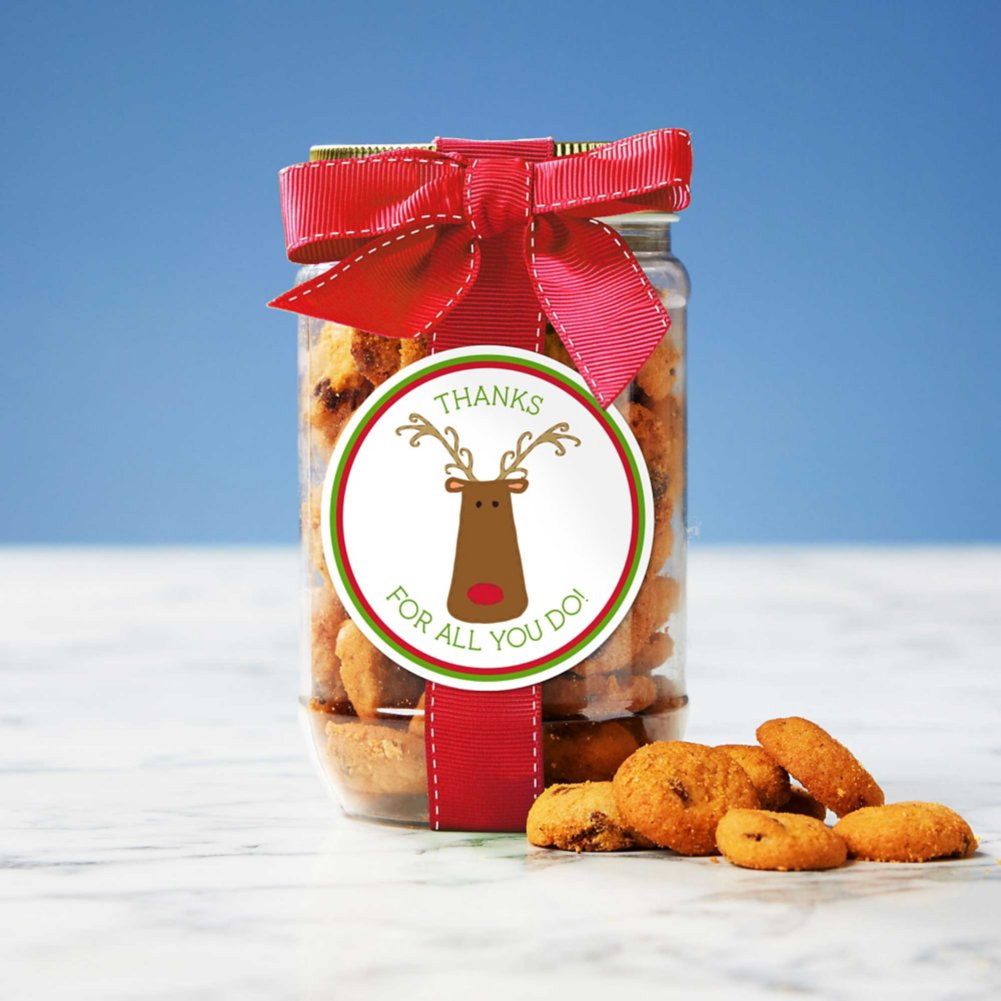View larger image of Holiday Pint Cookie Jar- Thanks