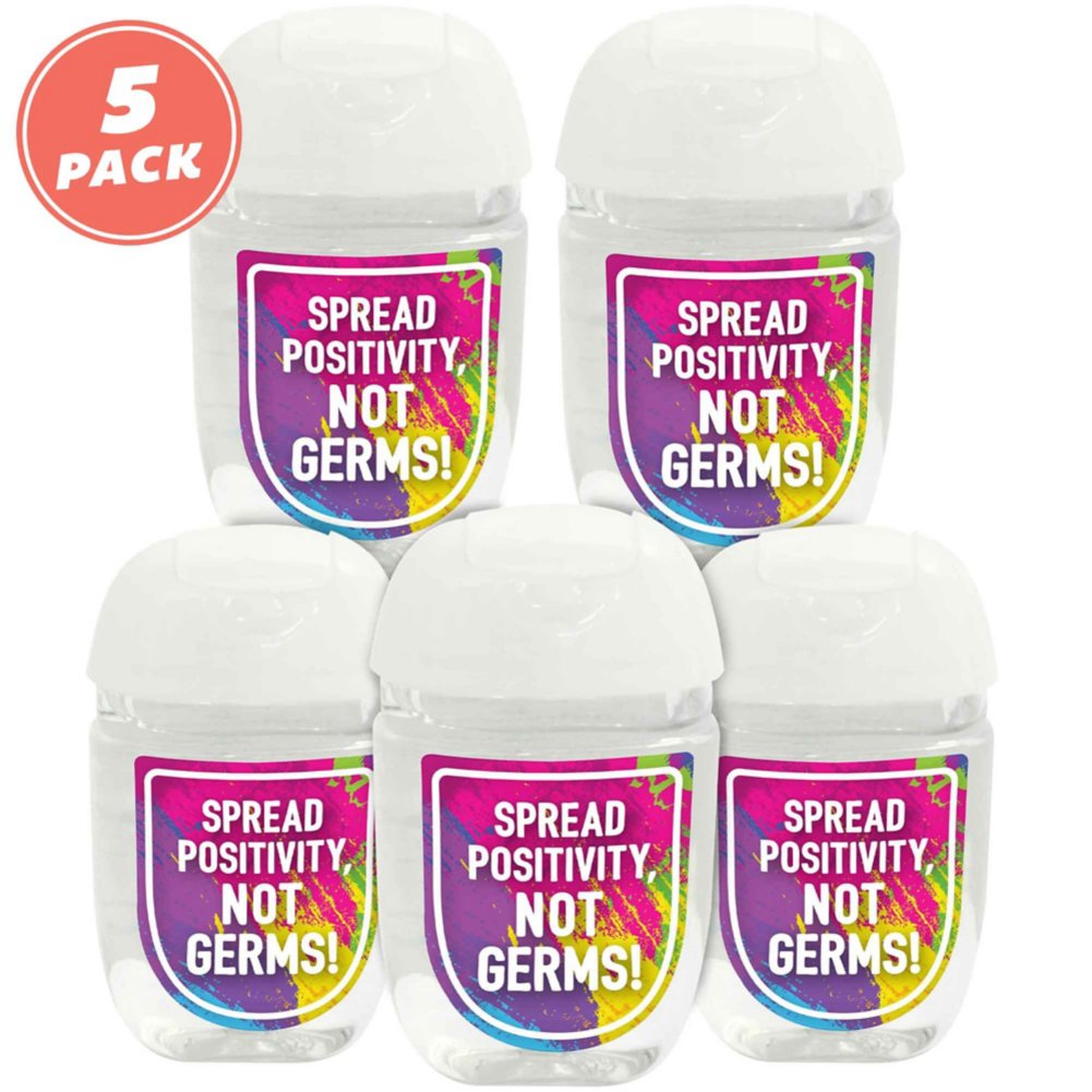Positive Pocket Hand Sanitizer 5-Pack: Spread Positivity Not Germs!