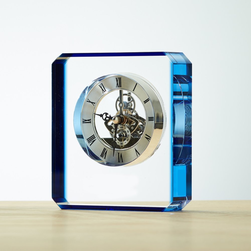 Timeless Achievement Crystal Skeleton Clock