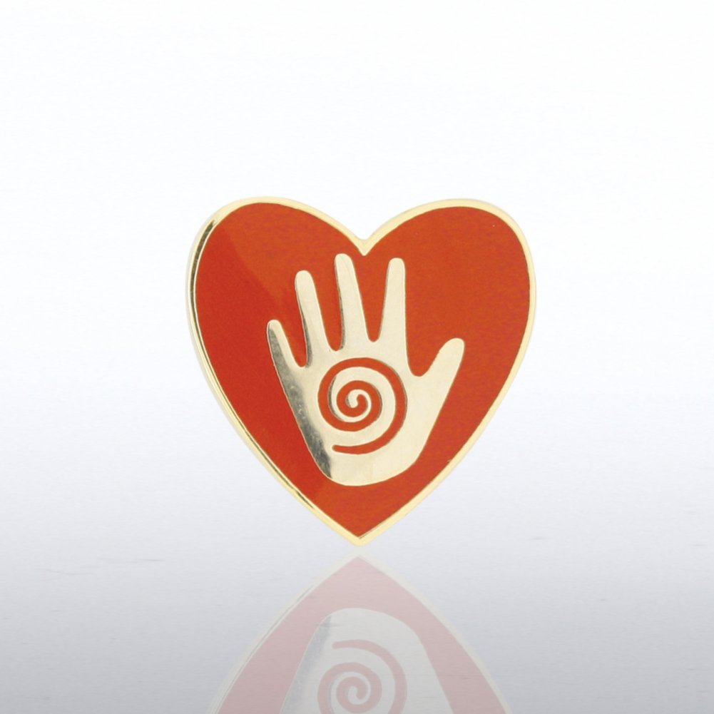 Lapel Pin - Helping Hand in Heart