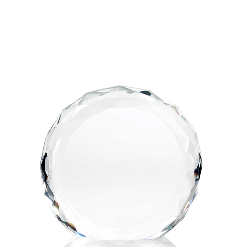 Limitless Collection: Beveled Round Crystal Trophy - Circle