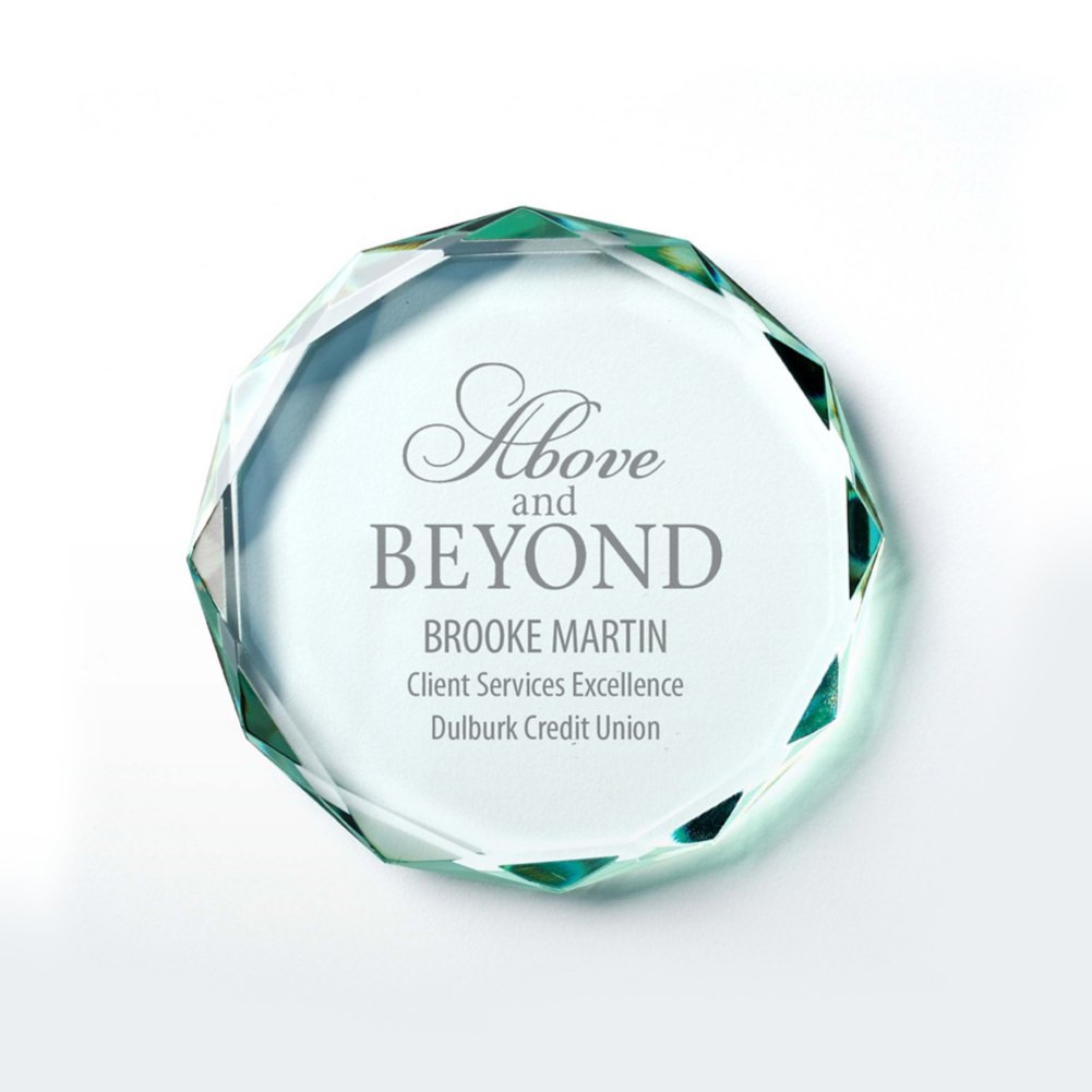 View larger image of Elegant Jade Paperweight - Beveled Circle