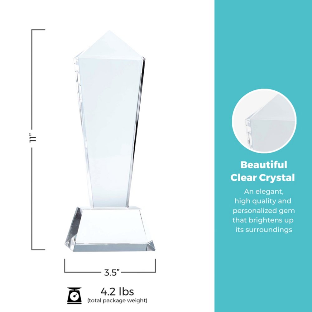 Pillar of Success Crystal Trophy - Tower