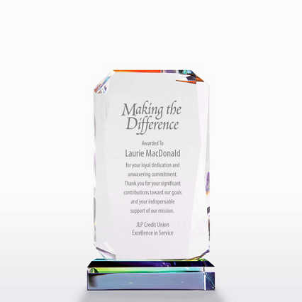 Crystal Faceted Trophy - Small