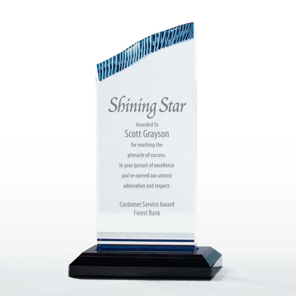 View larger image of Acrylic Glacier Trophy - Blue Accent