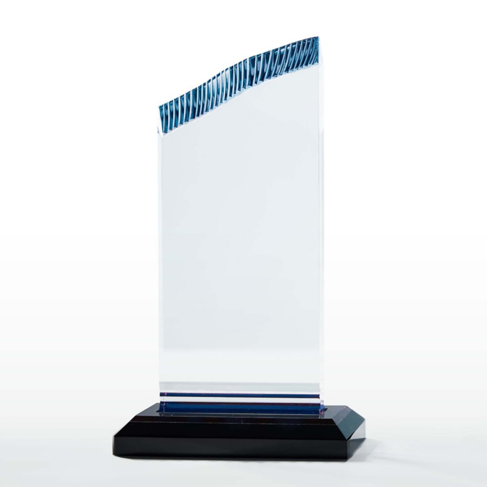 Acrylic Glacier Trophy - Blue Accent