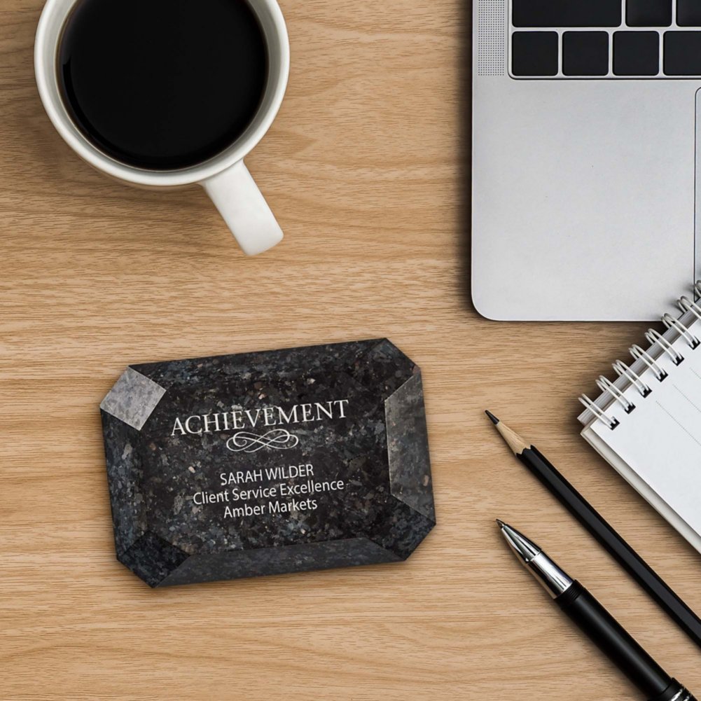 Solid as a Rock Rectangular Paperweight - BLACK