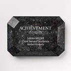 View larger image of Solid as a Rock Rectangular Paperweight - BLACK