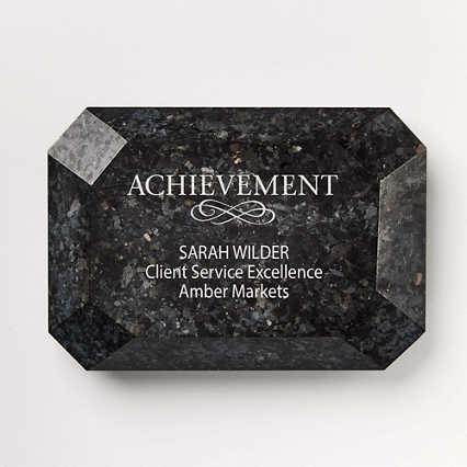 Solid as a Rock Rectangular Paperweight - BLACK