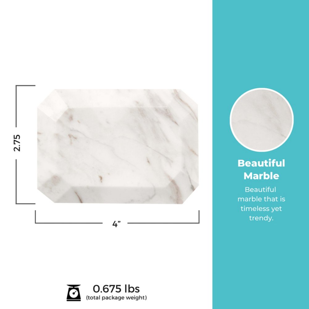 Solid A Rock Rectangular Paperweight- White