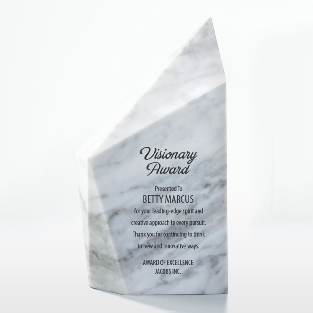 View larger image of Executive Stone Marble Spire Trophy - White