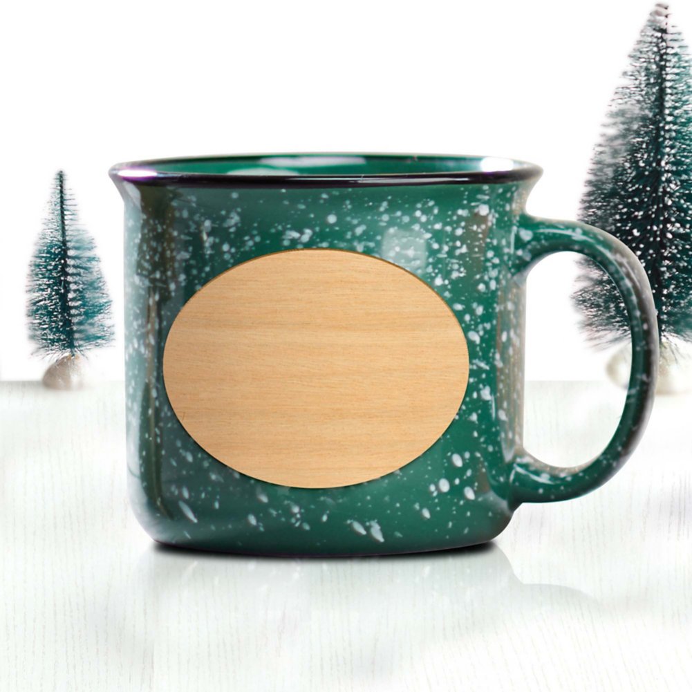 Custom: Speckled Wood Plated Campfire Mug