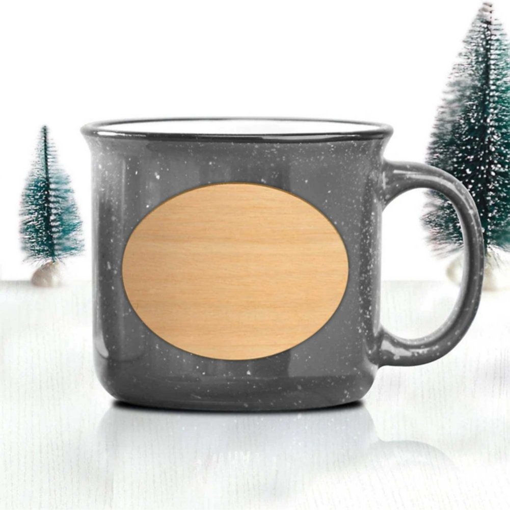 Custom: Speckled Wood Plated Campfire Mug - GREY
