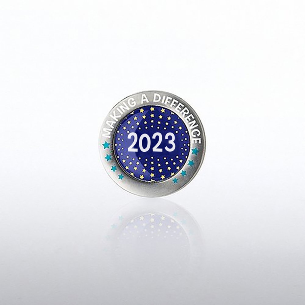 View larger image of Lapel Pin - 2023: Making a Difference with Gem