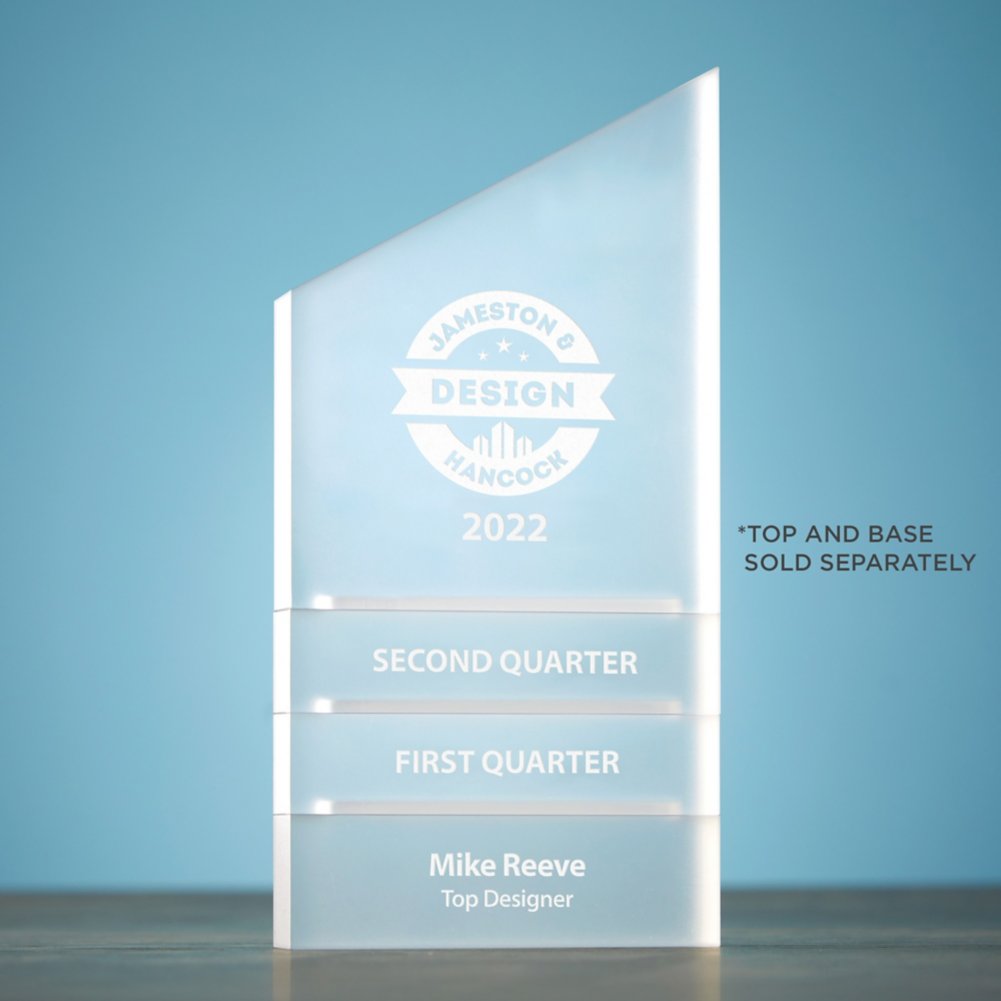 Peak Praise Frosted Acrylic Perpetual Trophy