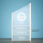 View larger image of Peak Praise Frosted Acrylic Perpetual Trophy - Top & Bottom