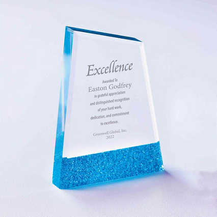 Full of Luster Acrylic Glitter Accented Trophy - Apex