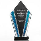 View larger image of Elite Acrylic Art Deco Trophy in Sapphire Wave
