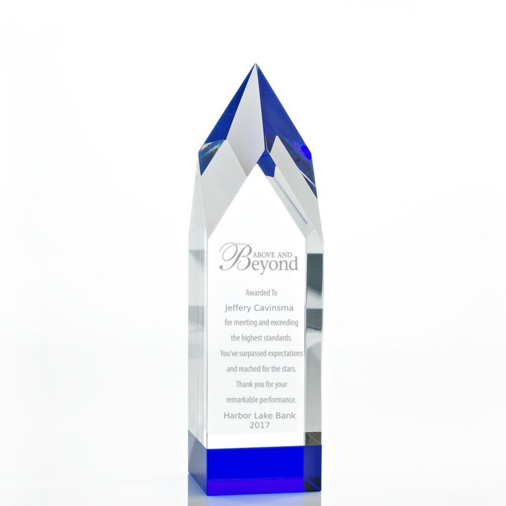 View larger image of Royal Blue Crystal Accent Trophy - Tower