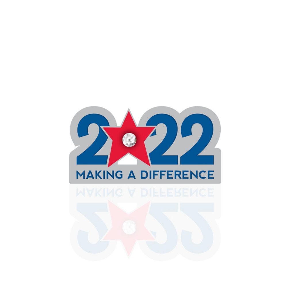 View larger image of Lapel Pin - 2022: Making a Difference with Gem