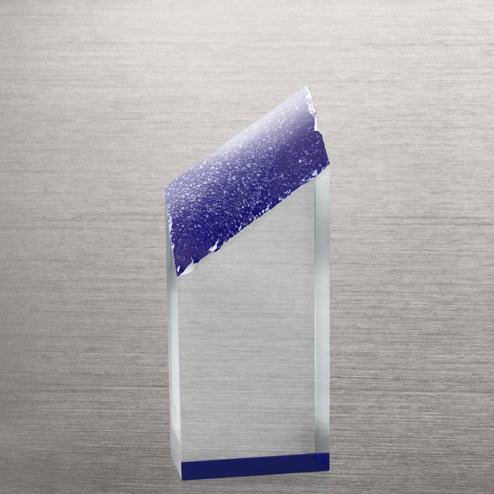 Acrylic Color Reflection Glacier Trophy - Medium Blue