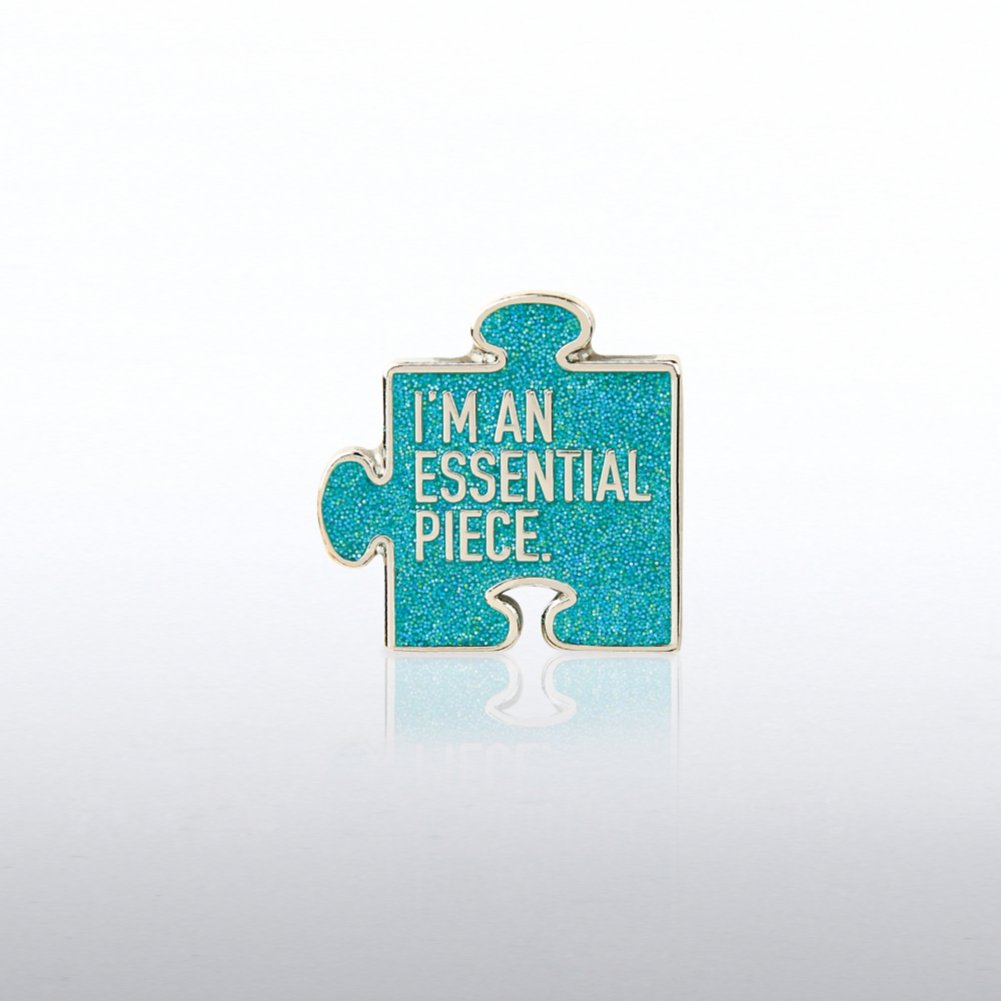 View larger image of Lapel Pin - I'm an Essential Piece Glitter Puzzle Piece