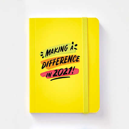 Bright Side Neon Mini Journal - Making a Difference