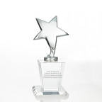 View larger image of Shining Star Trophy - Crystal Base with Silver Star