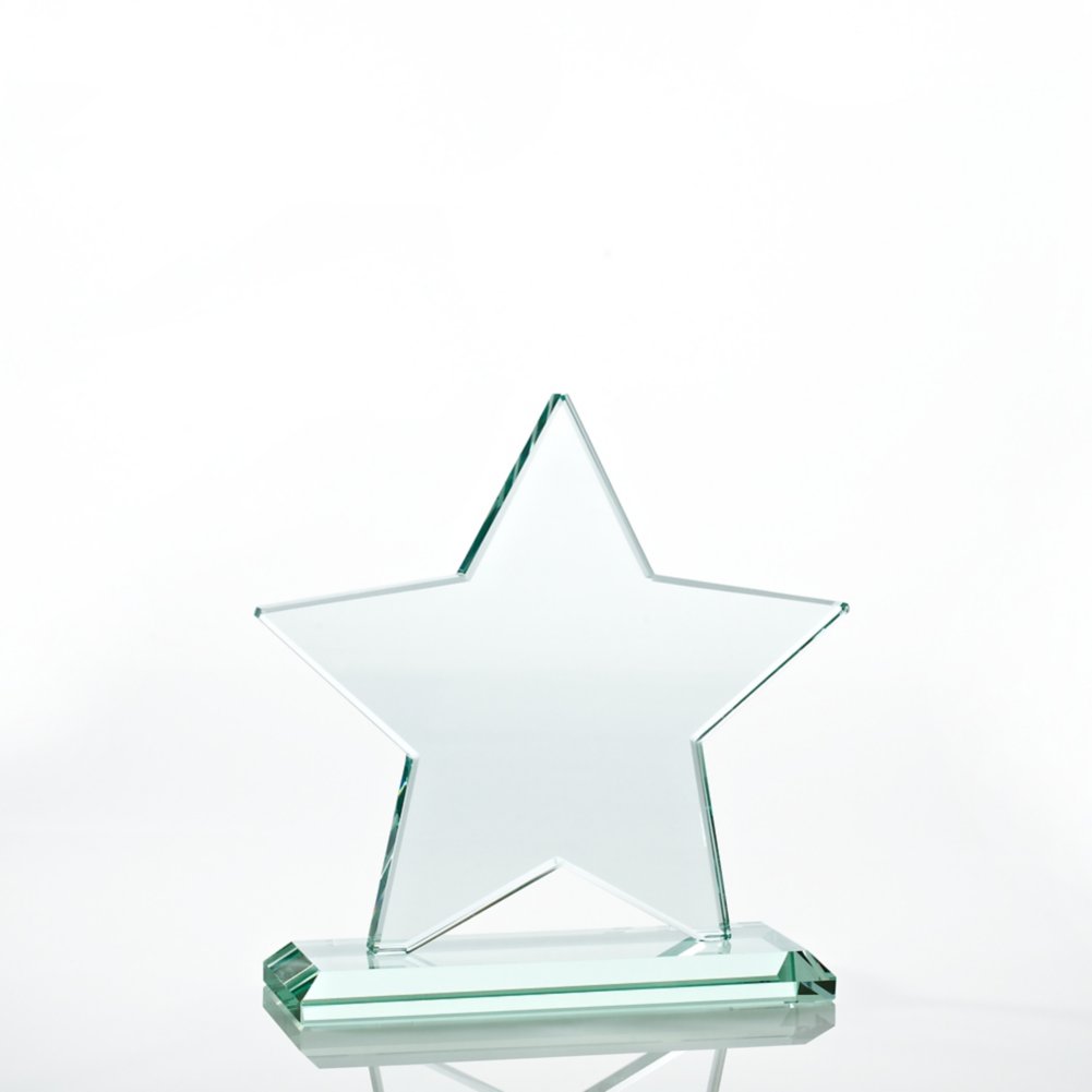 Premium Jade Glass Trophy - Star