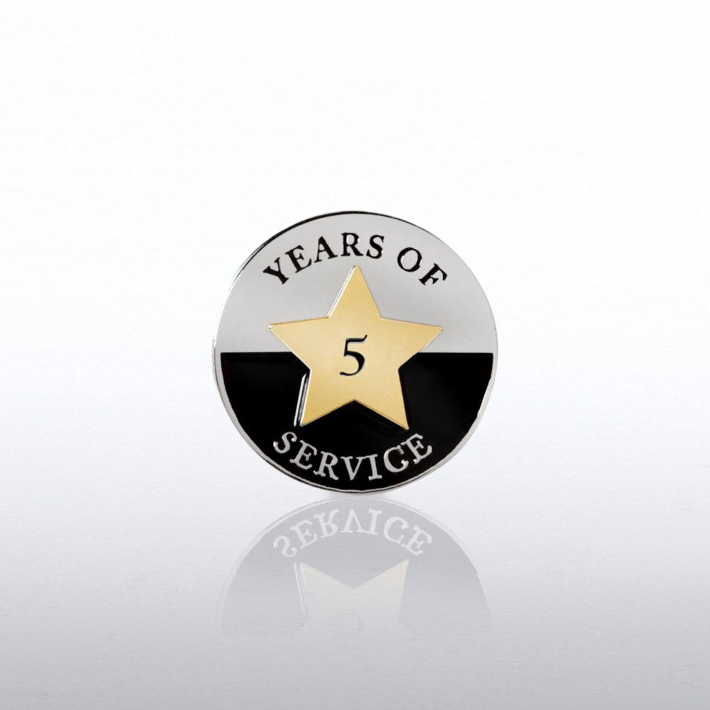 Anniversary Lapel Pin - Years of Service Circle Star 5YR, 9YR & 15YR