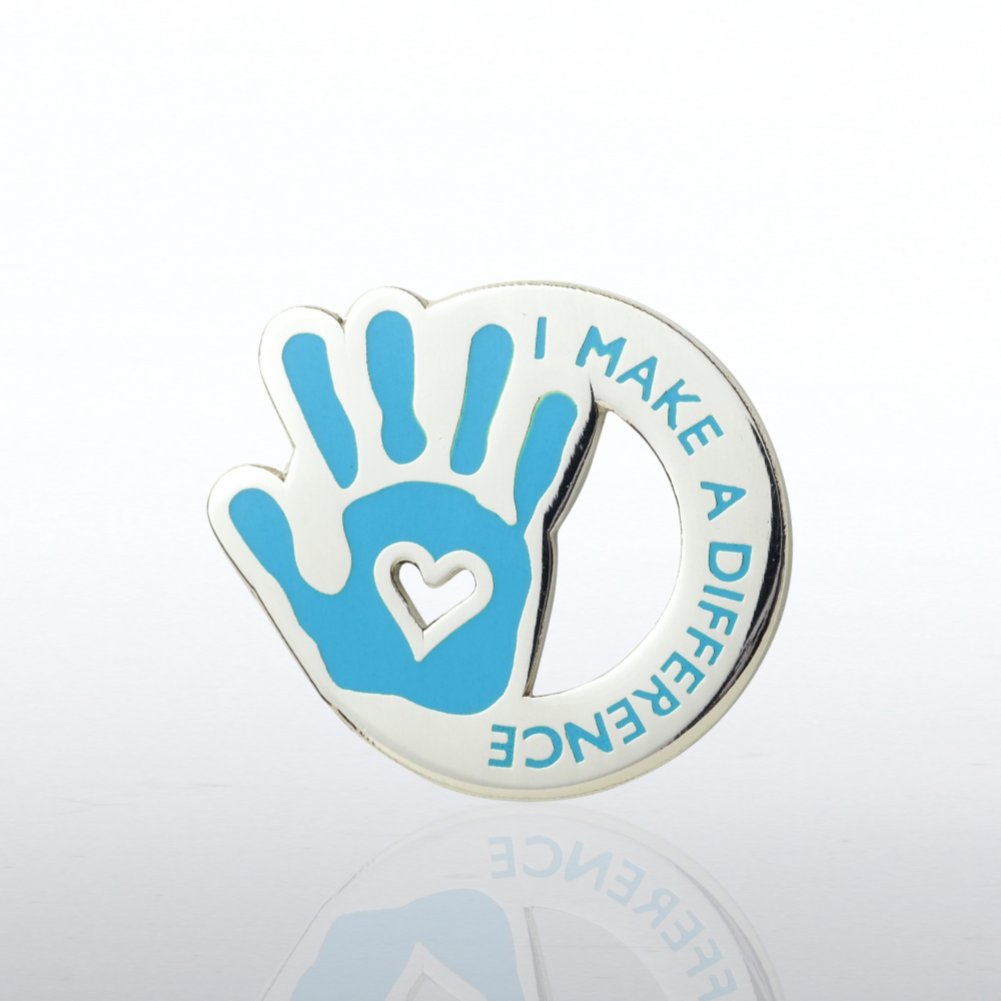 Lapel Pin - I Make the Difference - Heart in Hand