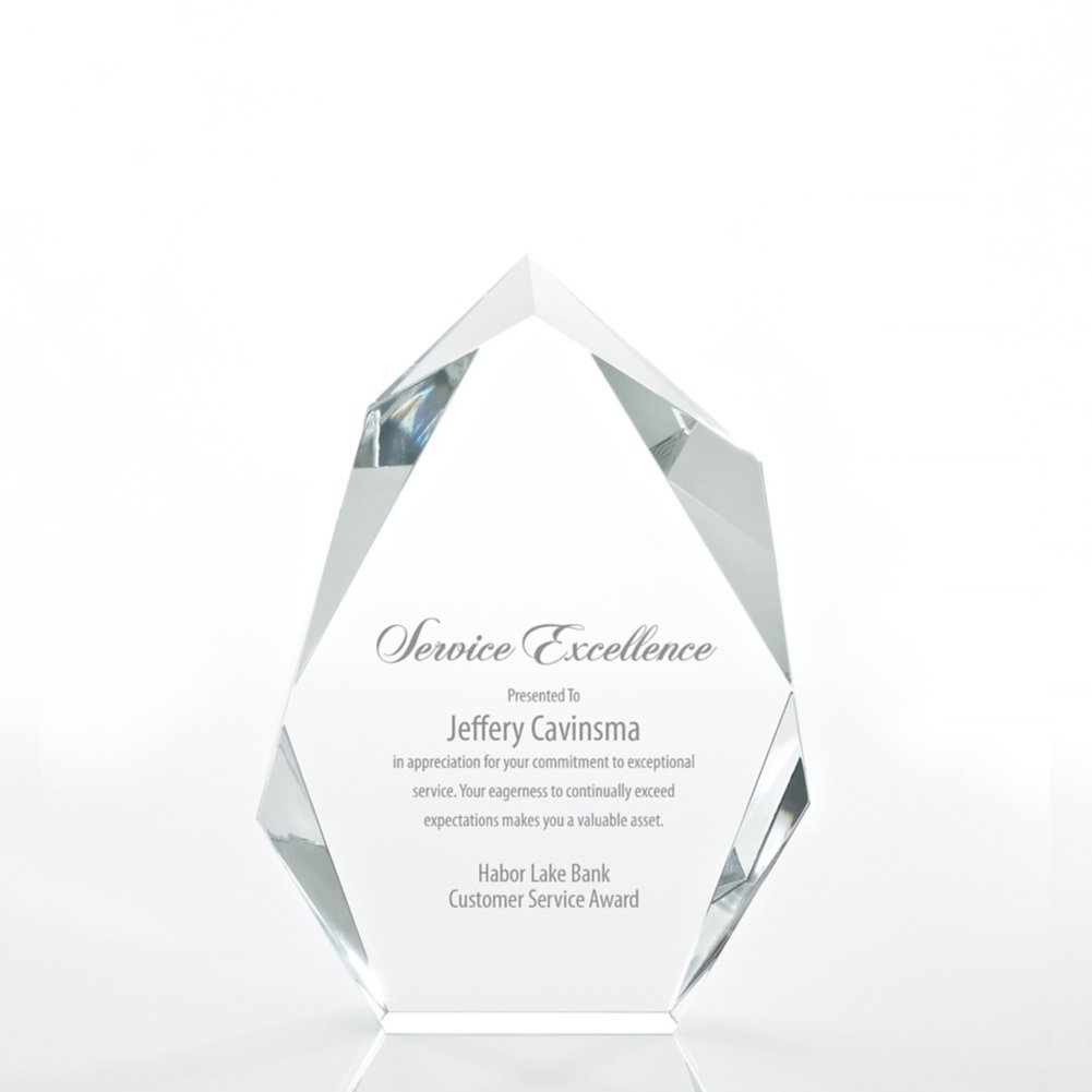 View larger image of Executive Beveled Crystal Trophy - Peak - Medium