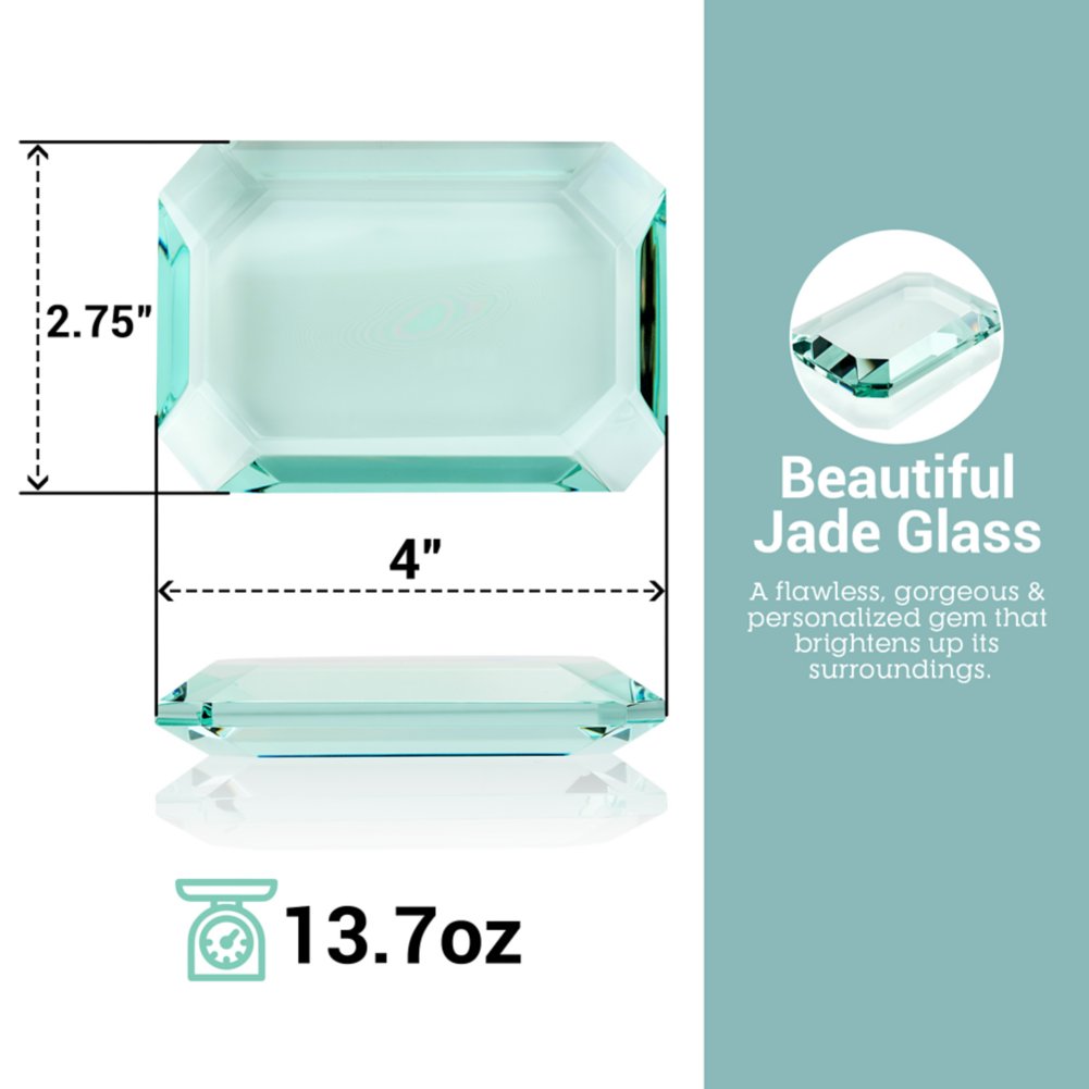 Elegant Jade Glass Paperweight