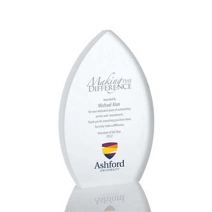 Frosted Acrylic Trophy - Peak