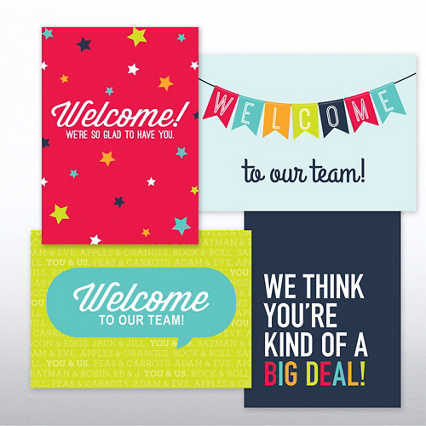 On Boarding Welcome Card Set