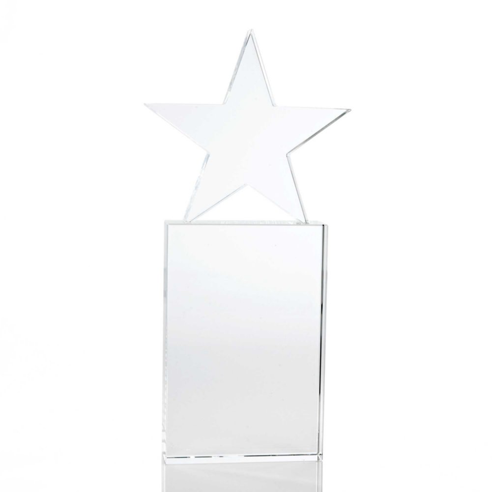 Crystal Trophy - Star - Large