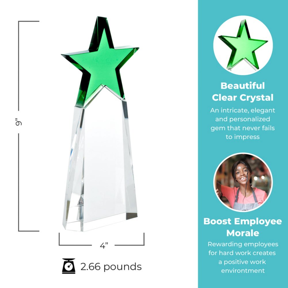 Crystal Star Pinnacle Trophy - Emerald