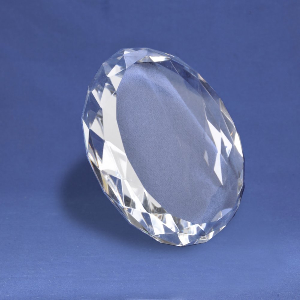 Diamond Cut Crystal Paperweight