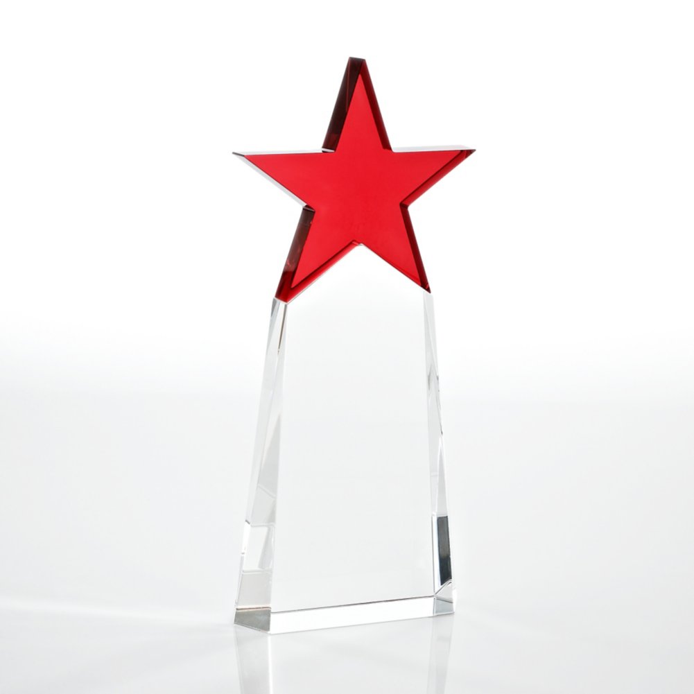 Crystal Star Pinnacle Trophy - Red