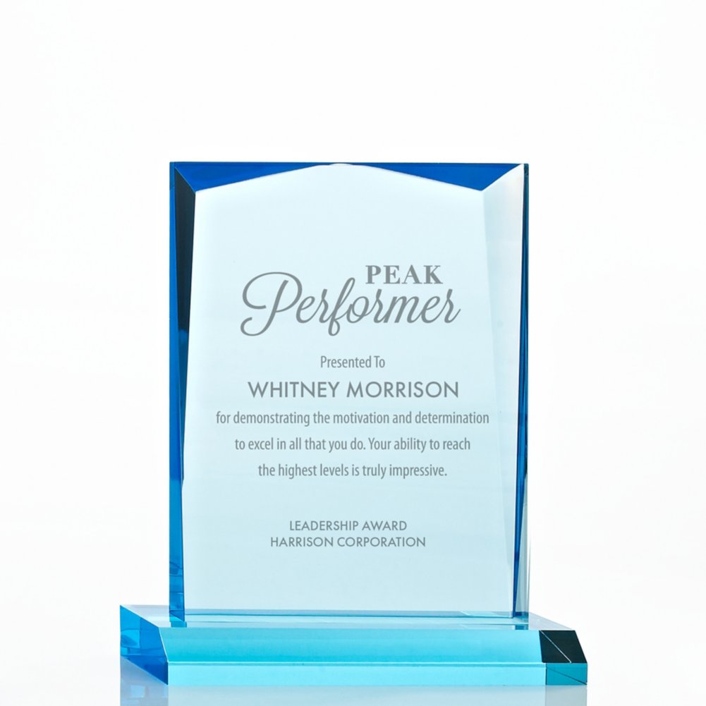 View larger image of Sky Blue Acrylic Trophy - Beveled Rectangle