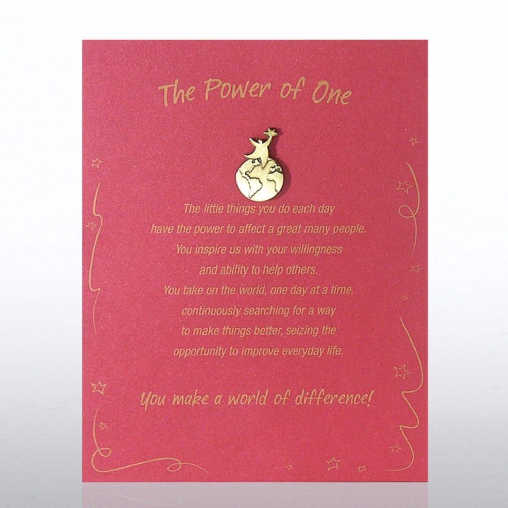 View larger image of Character Pin - Power of One: You Make a World of Difference