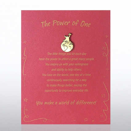 Character Pin - Power of One: You Make a World of Difference