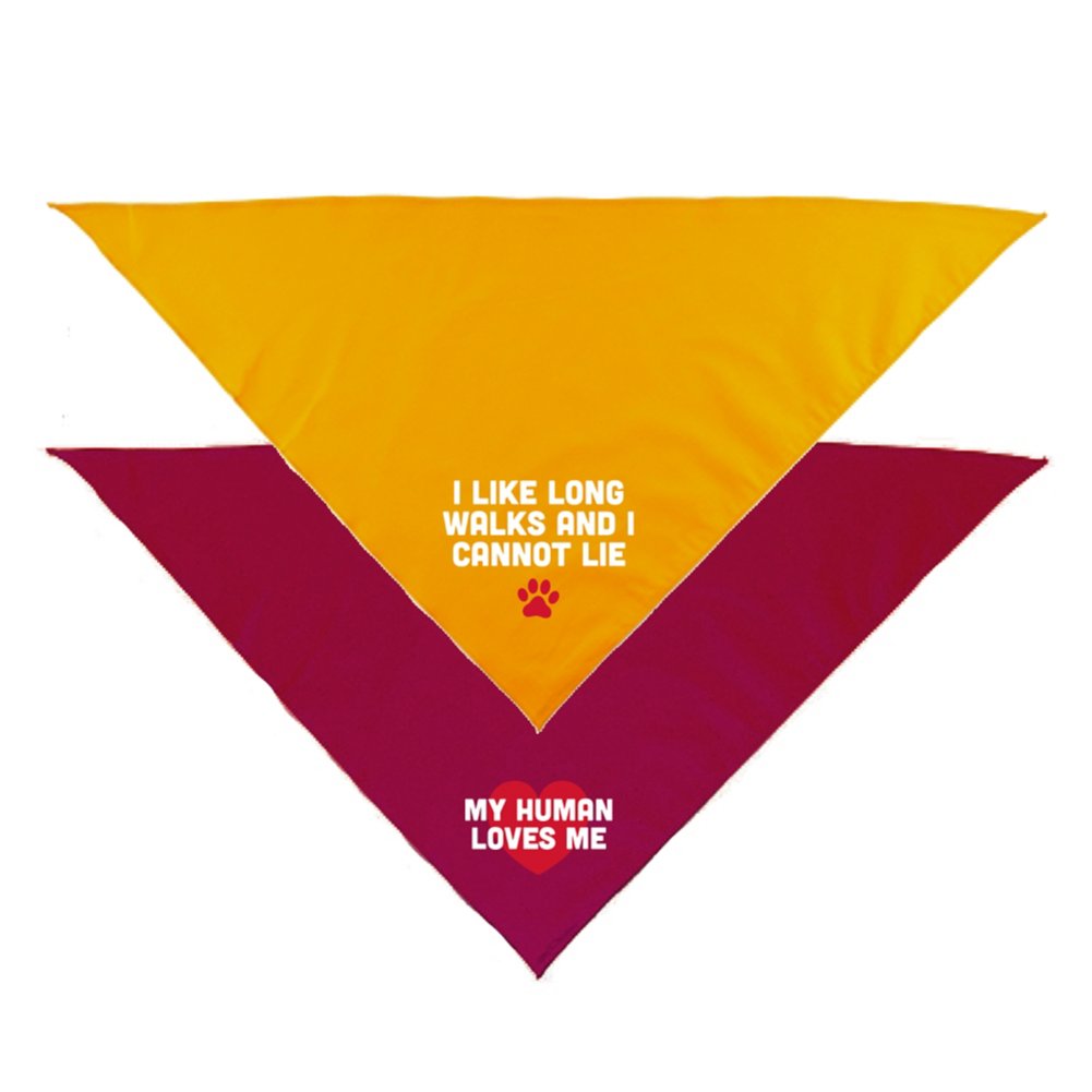 View larger image of Punny Pet Bandanas - 2 Pack Gold and Maroon