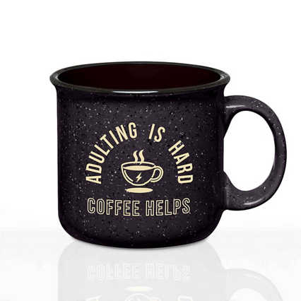 Classic Campfire Mug - Adulting is Hard Coffee Helps