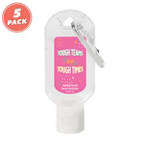 View larger image of On the Move Carabiner Hand Sanitizer - 5pk - Tough Teams