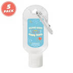 View larger image of On the Move Carabiner Hand Sanitizer - 5pk - Helping Hands