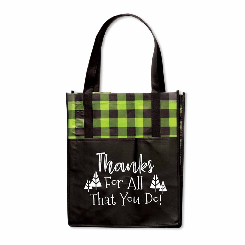 View larger image of Perfectly Plaid Shopper Tote - Thanks For All You Do