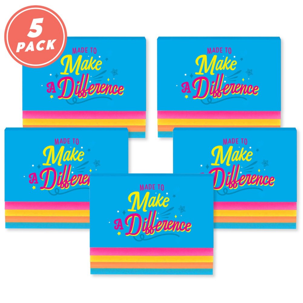 View larger image of Stick With It Sticky Notes 5-pack - Make a Difference
