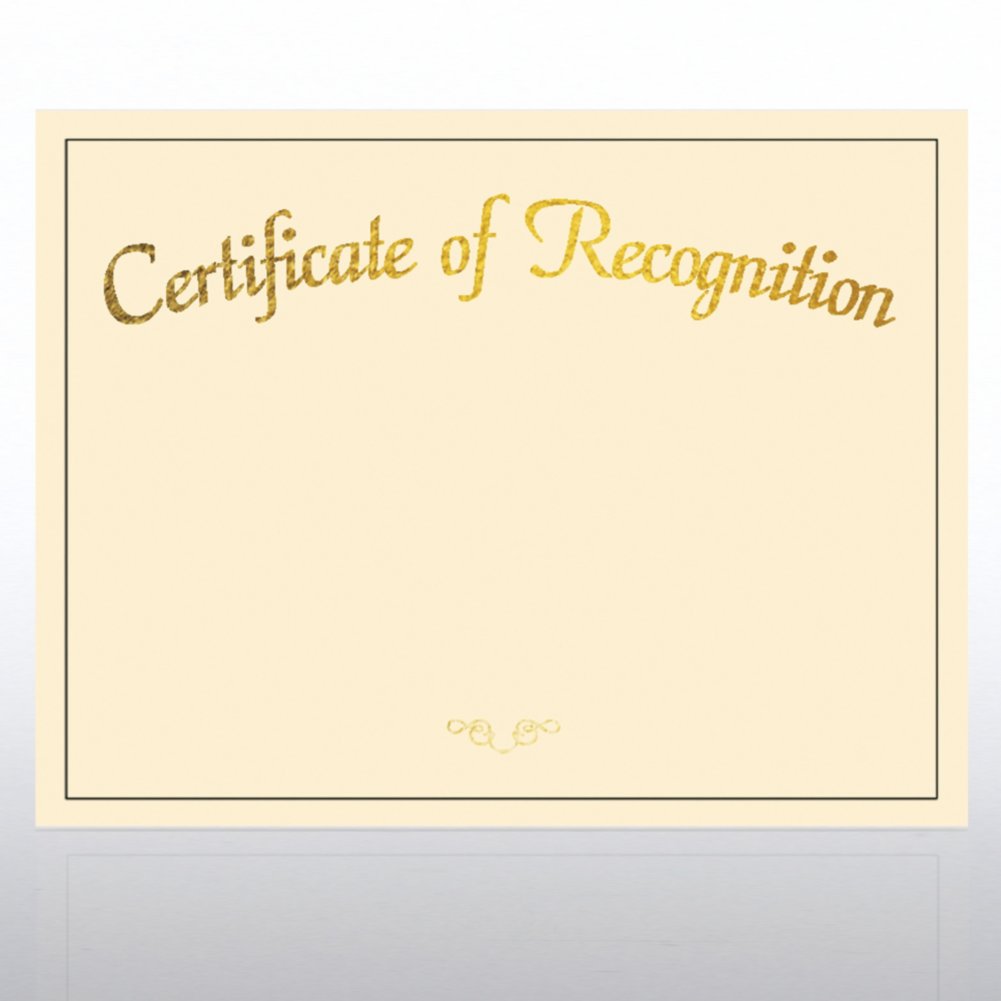 View larger image of Foil Certificate Paper - Certificate of Recognition - Cream